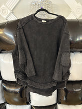 Load image into Gallery viewer, Black Mineral Washed Top