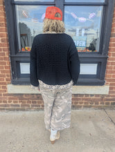 Load image into Gallery viewer, Black Open Front Sweater