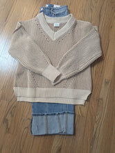 Load image into Gallery viewer, Cream and Taupe Sweater