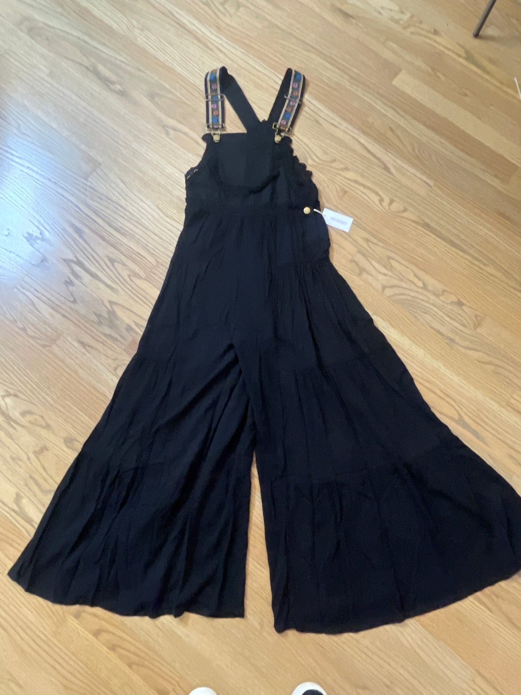 Embroidered Strap Flowy Jumpsuit