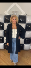 Load image into Gallery viewer, Black Knit Long Jacket
