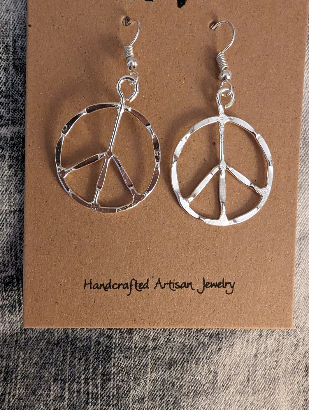 Silver Peace Earrings