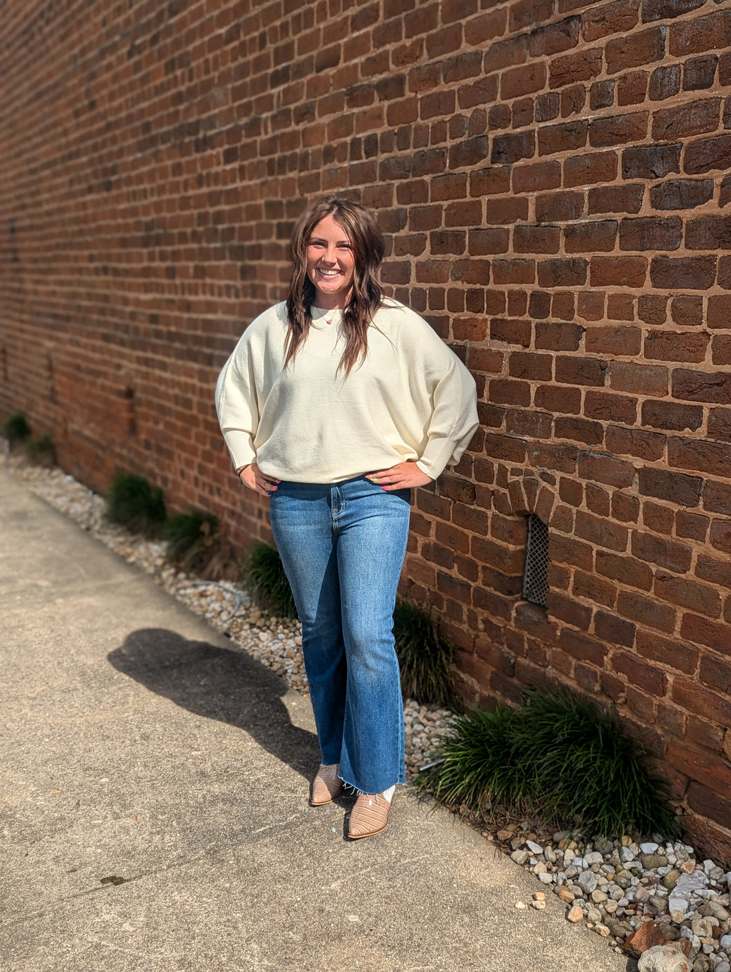 Ivory Dolman Sweater