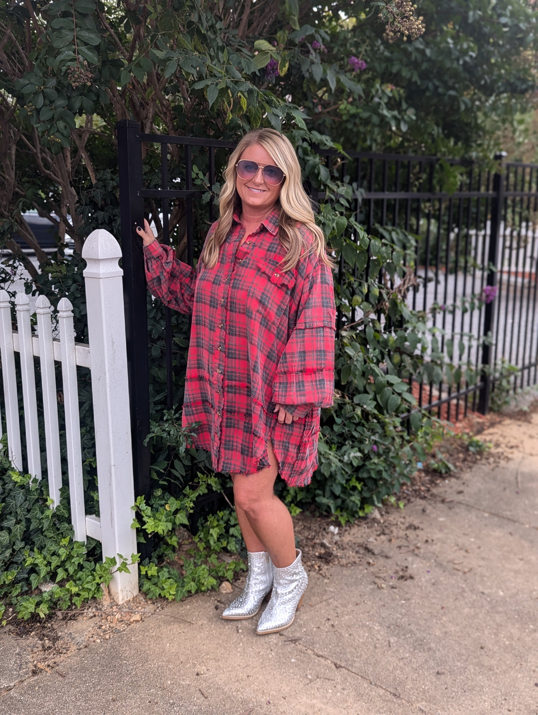 Red Plaid Top