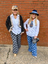 Load image into Gallery viewer, Checkered Wide Leg Jeans
