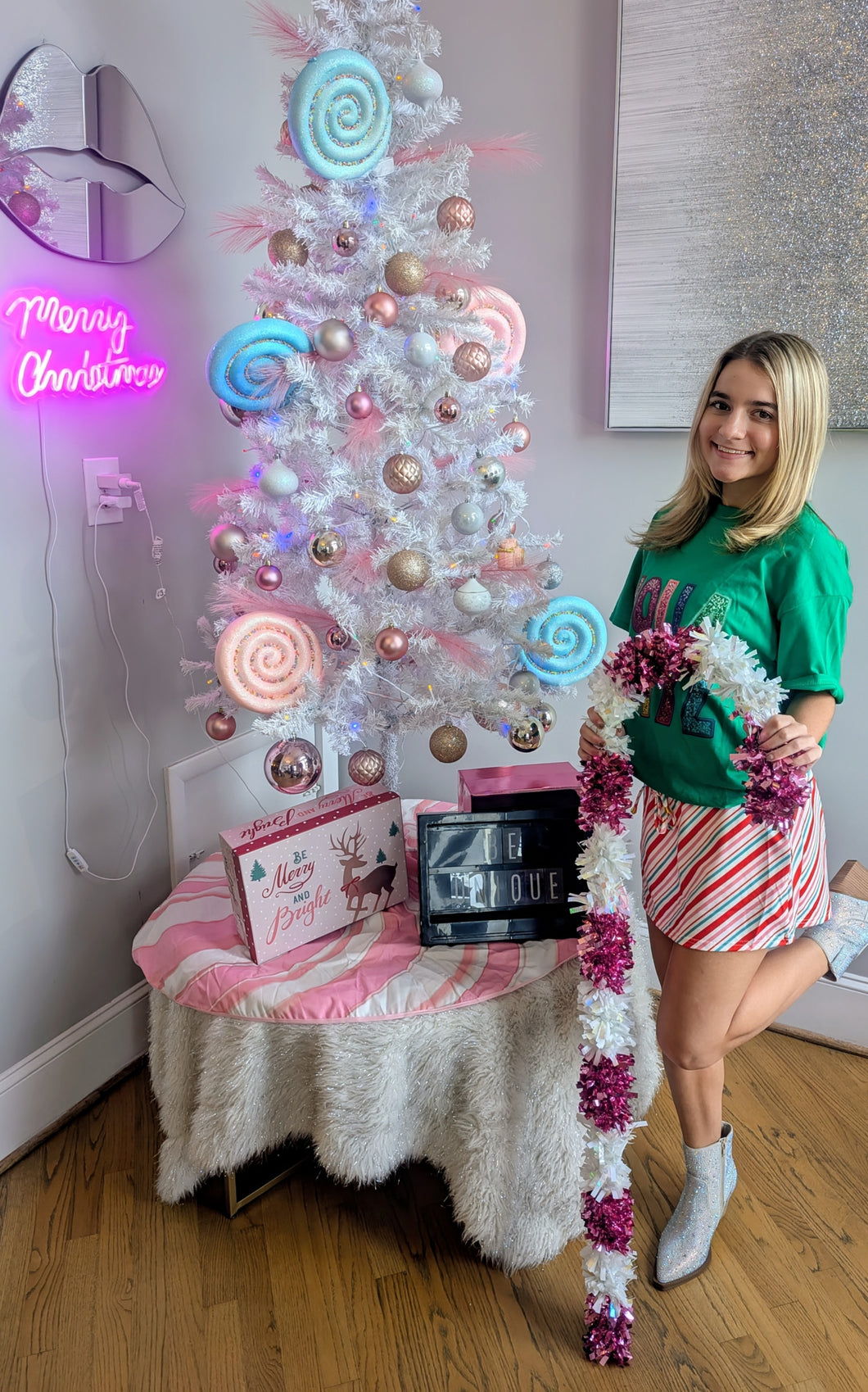 Candy Cane Stripes Skort