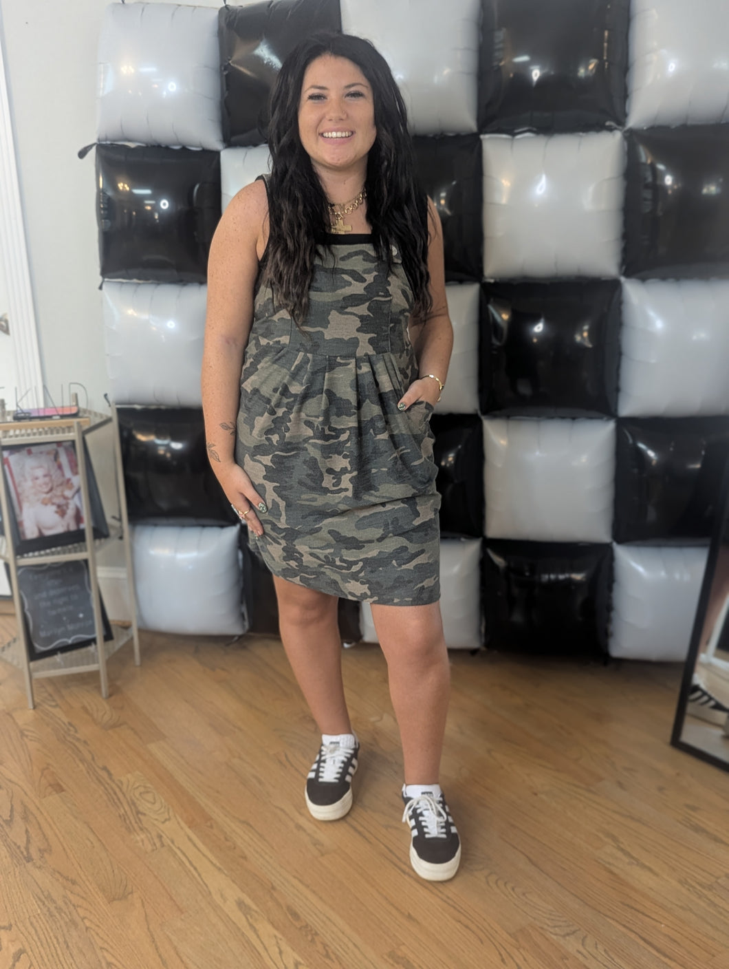 Camo Skirt Overall