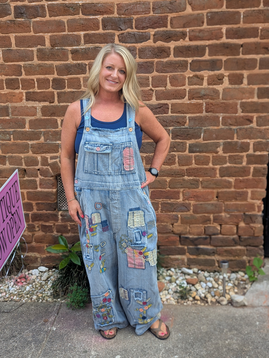 Patchwork Overalls