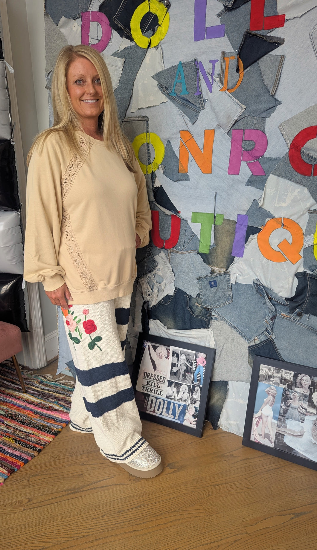 Chenille Sweater Pants