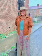 Load image into Gallery viewer, Camel Leather Top
