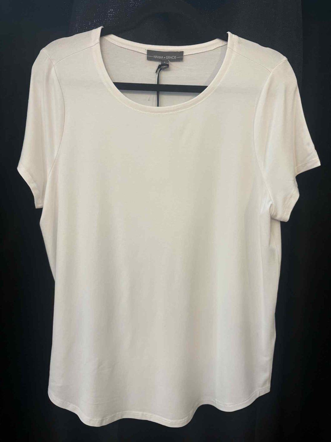 White Hi-Low Tee