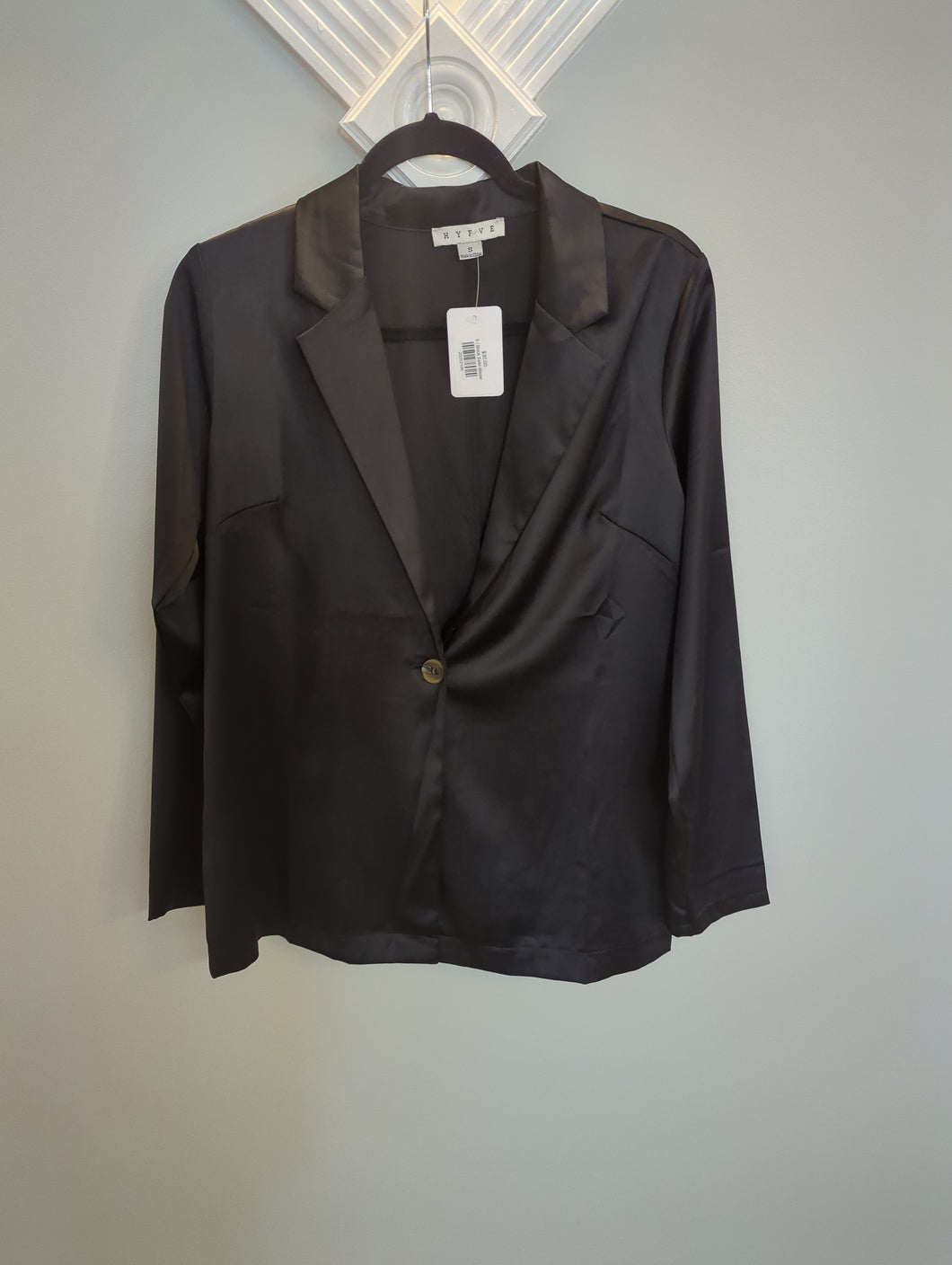 Black Satin Blazer