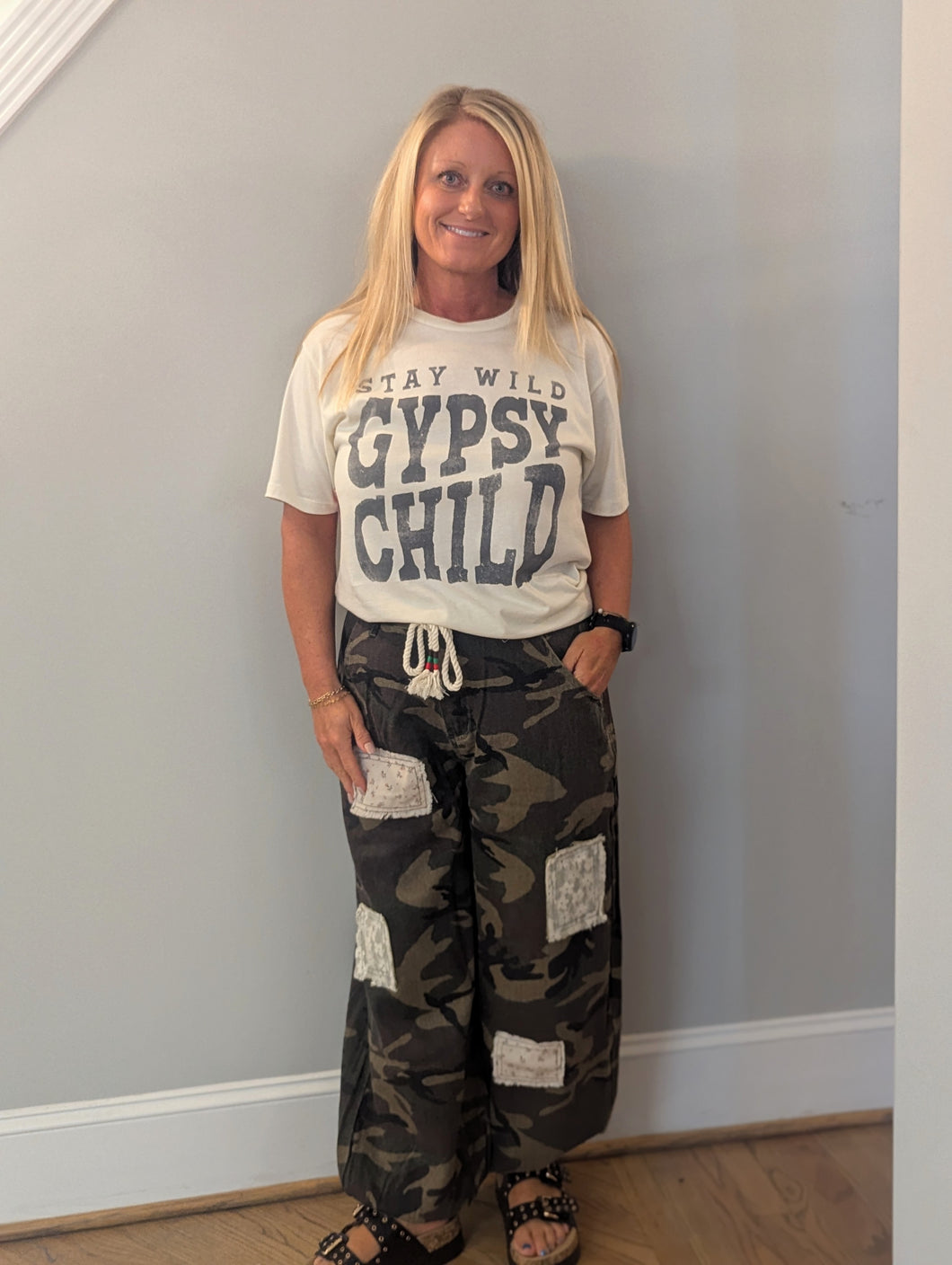 Printed Twill Pants Camo