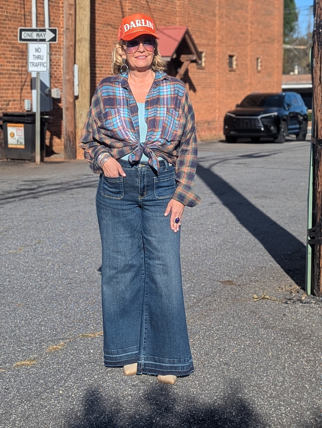 Plaid Blue/Green Top