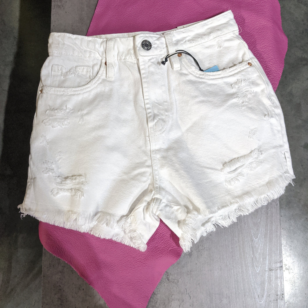 Ripped White Shorts