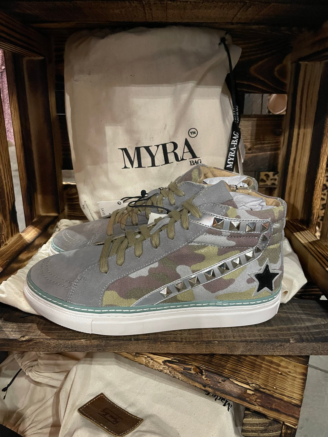 Star camo sneakers