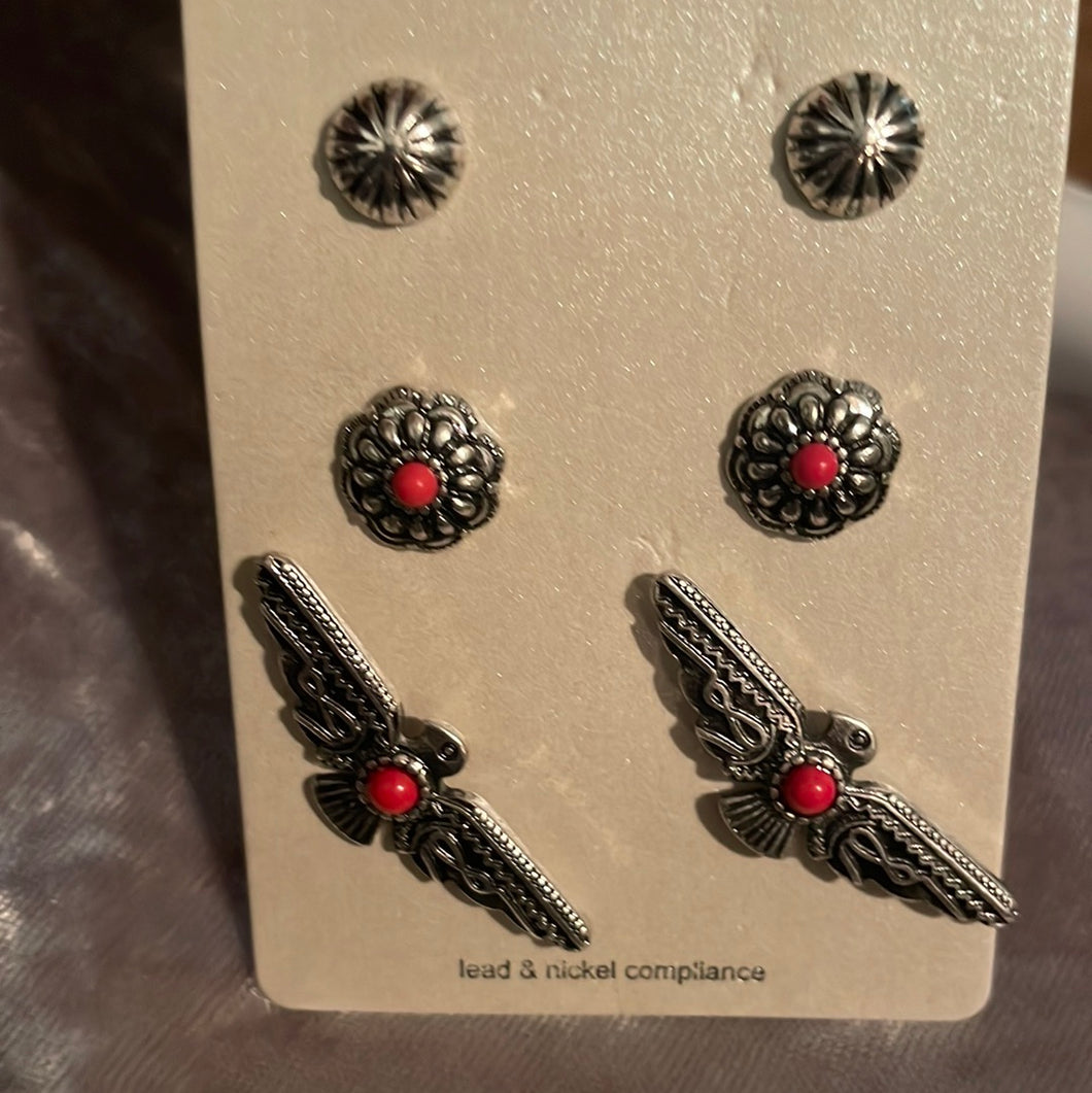 Red thunderbird studs