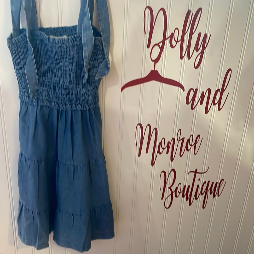 Lil denim tiered dress